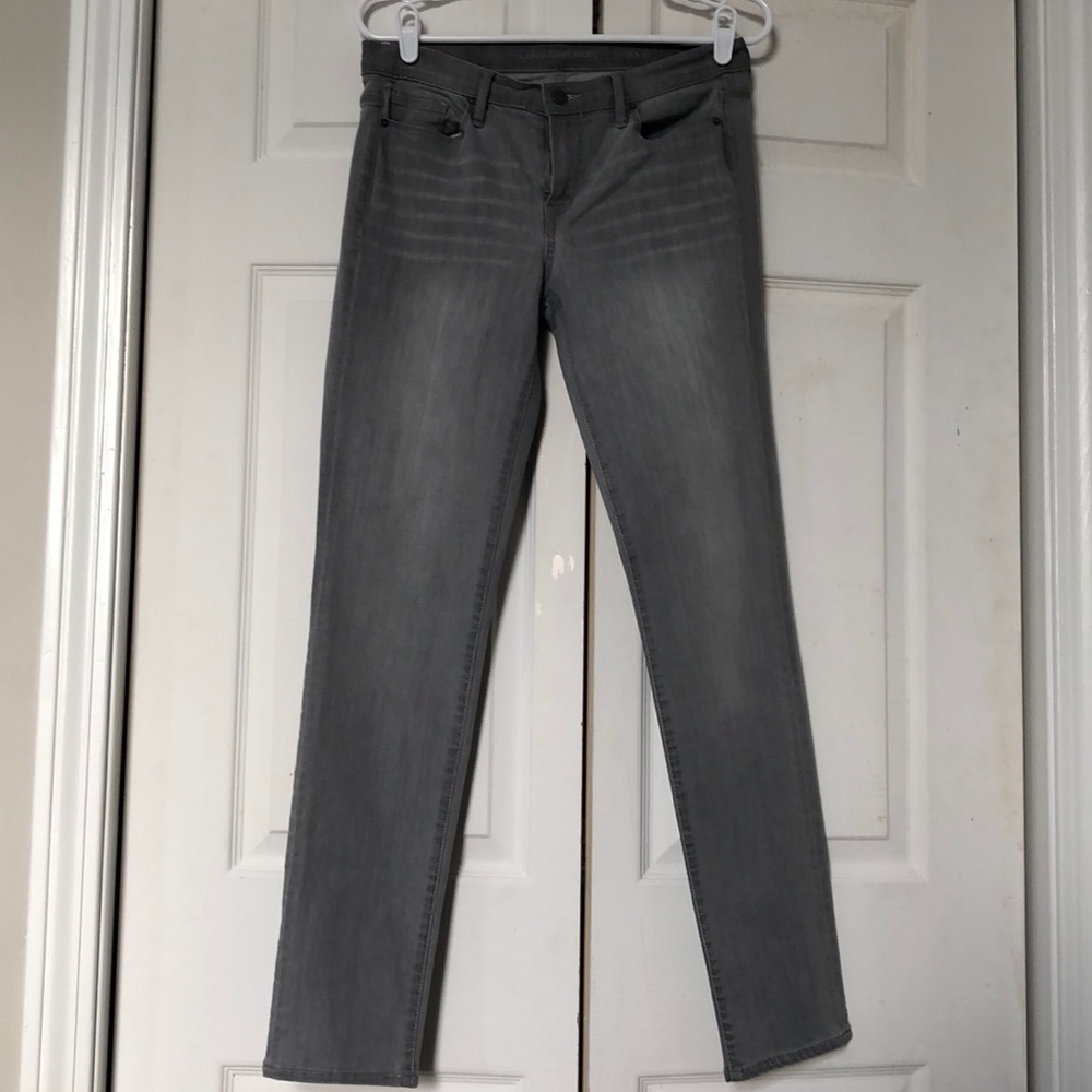 Gray Calvin Klein Stretchy Skinny Jeans Size 10